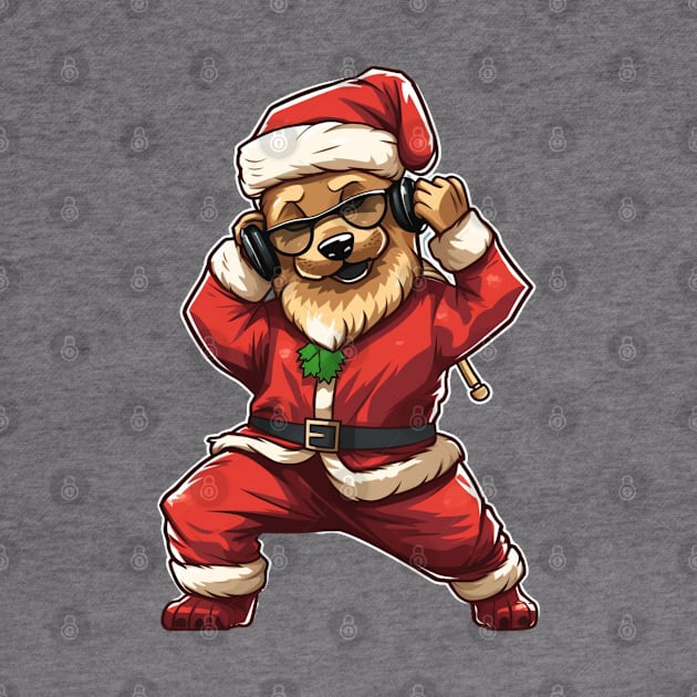 Cartoon Christmas Afghanistan Dog Dancing by Chromatic Fusion Studio